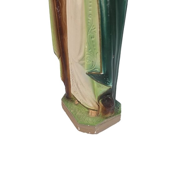 Vintage St Jude Statue 12in Chalkware Figurine Patron Saint Impossible Causes - Picture 5 of 12
